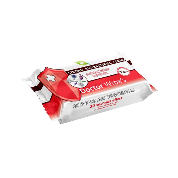 Servetele biocide dezinfectante pentru maini, Doctor Wipes, 72buc