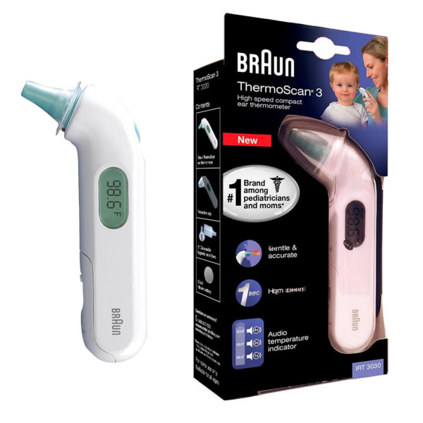 Termometru de ureche pentru copii Braun Thermoscan 3 IRT 3030, pentru ureche masurare 1 sec