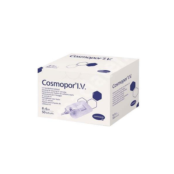 Plasture steril pentru fixarea branulelor Cosmopor I.V. 6 X 8 cm x 1bc