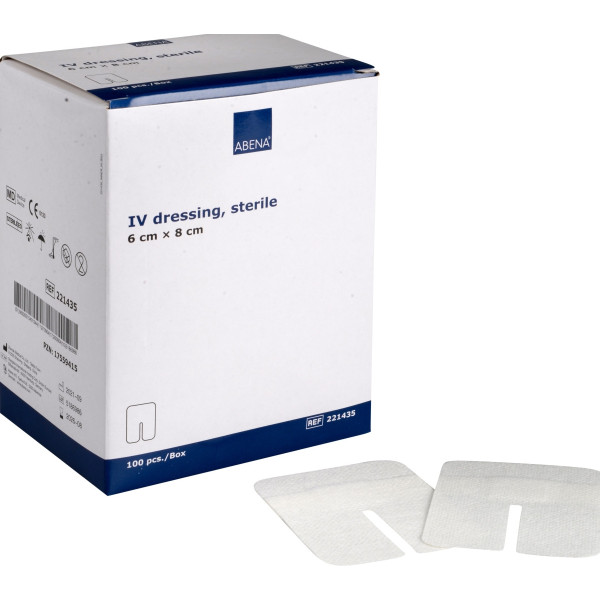 Plasturi sterili de fixare in IV Abena, 8 x 6 cm, alb, steril, fara latex x 1 Buc