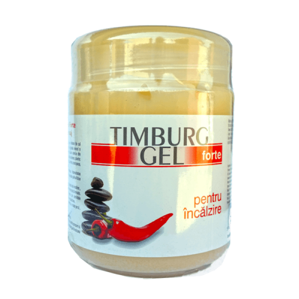 Timburg Forte, Gel cu Ardei Iute cu Efect de Incalzire pentru Masajul Zonelor cu Afectiuni Musculare si Osoase x 500 g