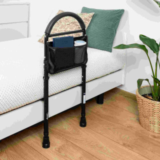 Bara de sustinere pentru pat, reglabila, neagra, Timago